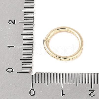 Brass Locking Jump Rings KK-S369-01G-05-1