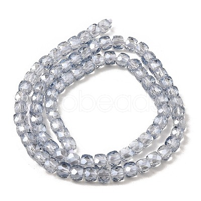 Electroplate Transparent Glass Beads Strands GLAA-C029-03B-03-1