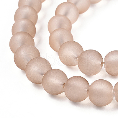 Baking Paint Transparent Glass Bead Strands GLAA-S031-8mm-26-A-1