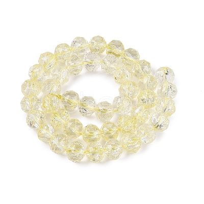 Crackle Transparent Glass Beads Strands GLAA-N063-10mm-08-1