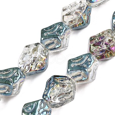 Electroplate Glass Beads Strands EGLA-N012-08S-1
