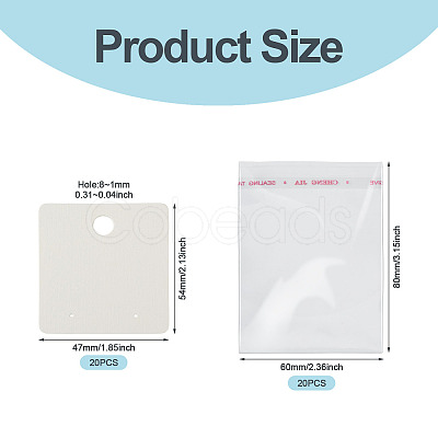 20Pcs Paper Earring Display Cards CDIS-TADJ0002-01A-1