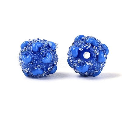 Opaque Acrylic & Transparent Resin Rhinestone Beads SACR-Q005-02A-1