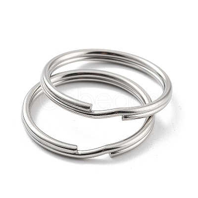 Non-Tarnish 304 Stainless Steel Split Key Rings STAS-Q314-02G-P-1
