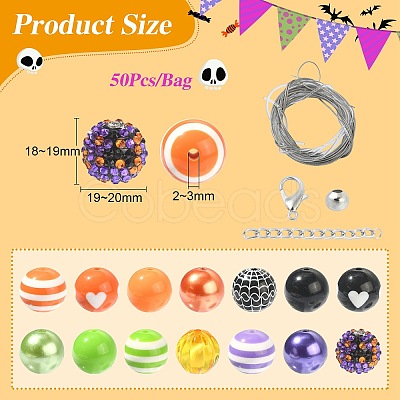 DIY Halloween Pendant Decoration Making Kit DIY-CJC0006-04-1