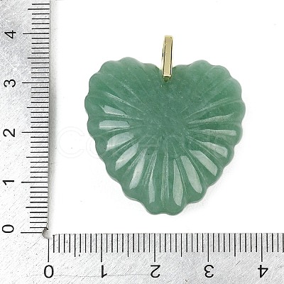 Natural Green Aventurine Carved Pendants G-C276-01G-07-1