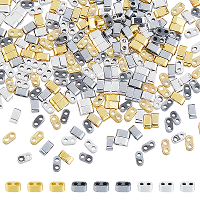 300Pcs 3 Colors Electroplated Non-magnetic Synthetic Hematite Bead G-DC0001-44-1