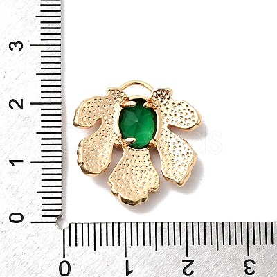 Brass Micro Pave Cubic Zirconia Pendants KK-A277-04G-02-1