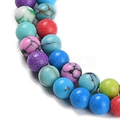 Synthetic Turquoise Beads Strands G-U004-02S-1