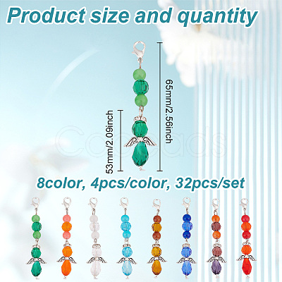 Glass Pendant Decorations HJEW-GO00026-1