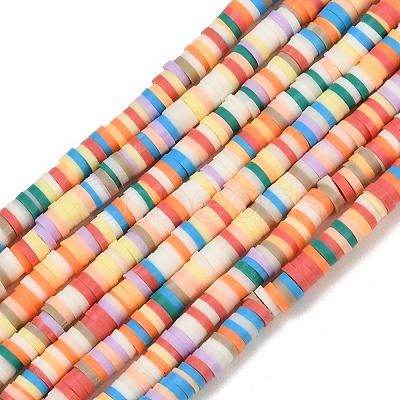 Handmade Polymer Clay Beads Strands PY-CBA18ED-02E-1