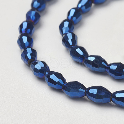 Electroplate Glass Beads X-GC885Y-5-1