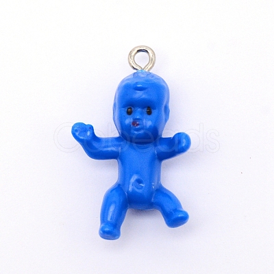 Opaque Plastic Pendants KY-WH0024-12E-1