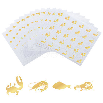 40 Sheets 4 Patterns PVC Waterproof Self-Adhesive Sticker Sets STIC-OC0001-11E-1