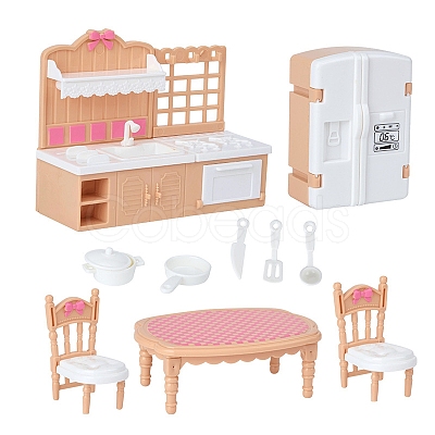 Plastic Living Room Furniture Kit Miniature Ornaments PW-WG0711A-03-1