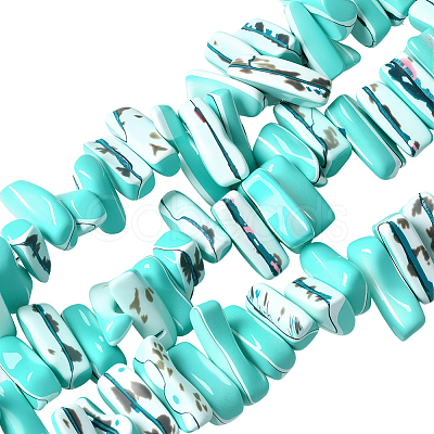 1 Strand Dyed Natural Trochus Shell Beads Strands SSHEL-PA0001-01D-1