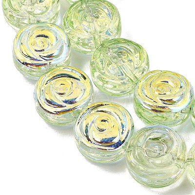Electroplate Baking Paint Transparent Glass Beads Strands GL-CBA2ED2-05H-1