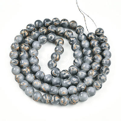 Baking Paint Glass Beads X1-DGLA-N010-10mm-09-1
