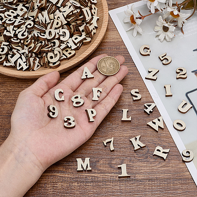 824Pcs Unfinished Wood Chips DIY-WR0005-22-1