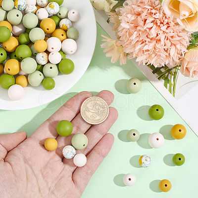 100Pcs Silicone Beads SIL-PA0001-39C-1