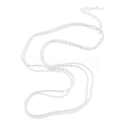 Brass Multi-strand Necklaces for Women NJEW-Q344-03S-1