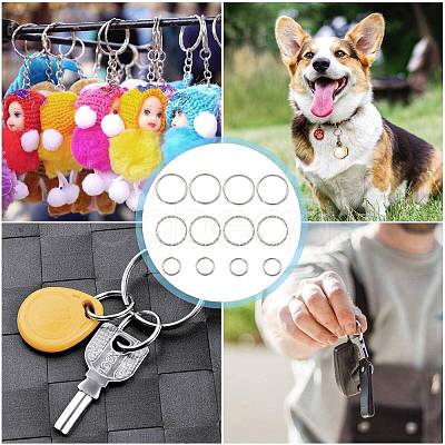100Pcs Iron Split Key Rings IFIN-FS0001-65B-1