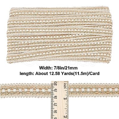 Polyester Braided Lace Trims OCOR-WH0070-21A-1