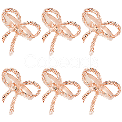 Bowknot Iron Napkin Rings DIY-WH20007-680RG-1