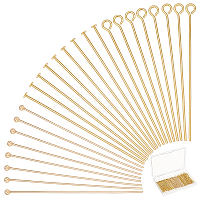 300Pcs 3 Styles Brass Flat Head Pins KK-ME0002-86-1