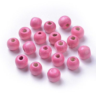Dyed Natural Wood Beads X-WOOD-Q006-10mm-07-LF-1