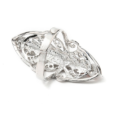 Natural Mixed Stone Butterfly Open Cuff Ring LS-CHAK-PW0001-002-1