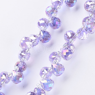 Transparent Glass Beads Strands X-GLAA-T006-14H-1