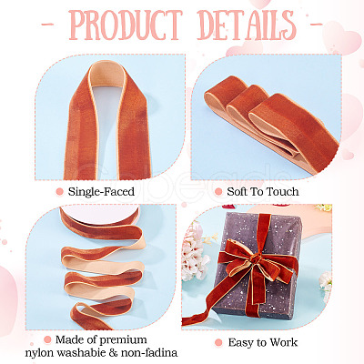 3Rolls 3 Styles Velvet Ribbon SRIB-YS0001-01C-1