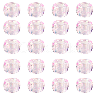 500Pcs UV Plating Acrylic Beads OACR-SP0001-85A-1