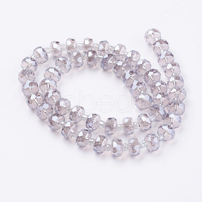 Electroplate Glass Beads Strands EGLA-E051-PL8mm-B03-1