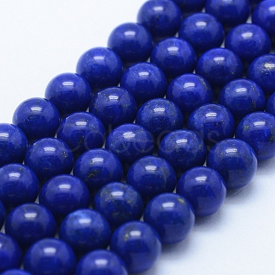 Natural Lapis Lazuli Beads Strands G-P342-01-8mm-AA-1