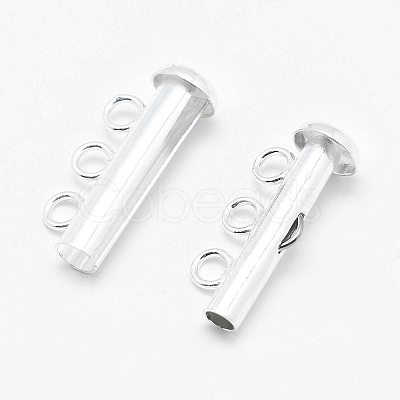 Sterling Silver Slide Lock Clasps STER-K035-02-1