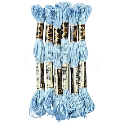 6Bundles Polyester Embroidery Floss OCOR-YW0001-25E-1