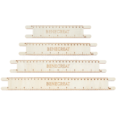 Wood Braided Cord Measure Rulers TOOL-WH0155-74D-1