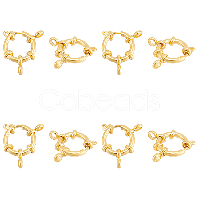8Pcs 304 Stainless Steel Spring Ring Clasps STAS-UN0057-88-1