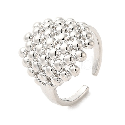 Brass Open Cuff Rings RJEW-P098-15P-1