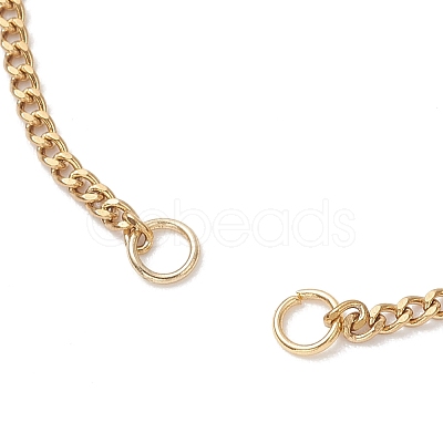 304 Stainless Steel Curb Chain Slider Bracelet Making AJEW-JB01524-01-1