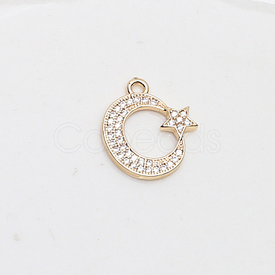 Brass Micro Pave Cubic Zirconia Pendants INS-PW0002-07B-1