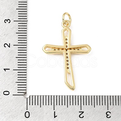 Easter Brass Micro Pave Clear Cubic Zirconia Pendants KK-E799-05D-G-1