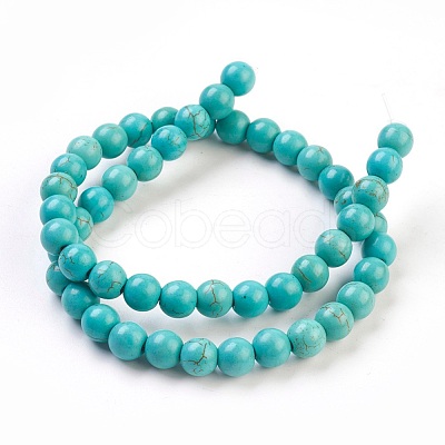 Synthetic Turquoise Beads Strands TURQ-G106-8mm-02D-1