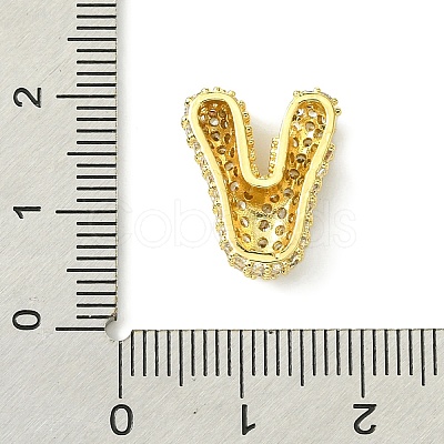 Rack Plating Brass Clear Cubic Zirconia Pendants KK-S378-01G-V-1