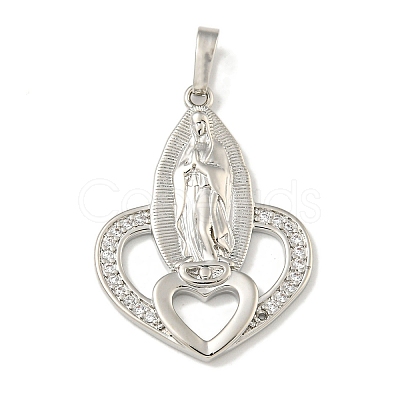 Brass Micro Pave Cubic Zirconia Pendants KK-I714-03P-1