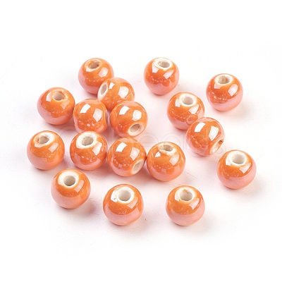 Handmade Porcelain Beads PORC-D001-10mm-18-1