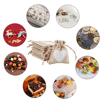 Jute Cloth Storage Bags LS-ABAG-WH0031-30-1