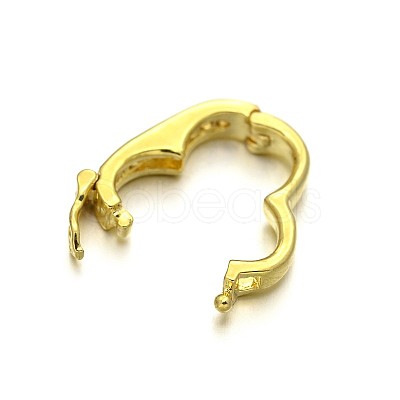 Rack Plating Brass Micro Pave Cubic Zirconia Twister Clasps ZIRC-I012-16G-RS-1